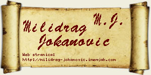 Milidrag Jokanović vizit kartica
